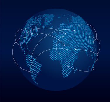 Global map illustrating international intellectual property protection