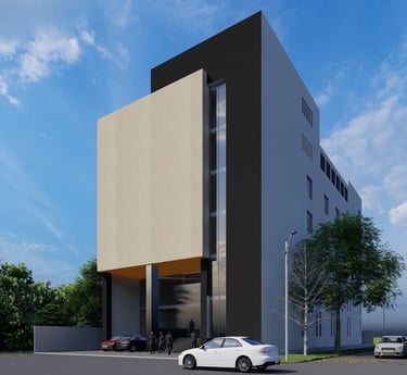 the front elevation of the Hotel situated opposite Beaconhouse National University near Bahria Town