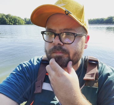 An image of Cole Purdy on a lake.