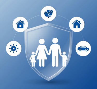 A confident financial advisor discussing plans with a smiling client in a modern office setting.