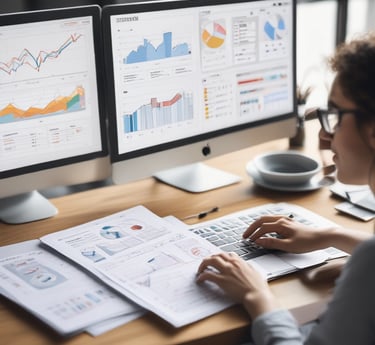 Friendly insurance agent discussing options with a smiling family in a bright, modern office.