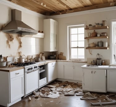 A bright, modern kitchen showcasing custom cabinetry with a transparent glass front, highlighting craftsmanship.