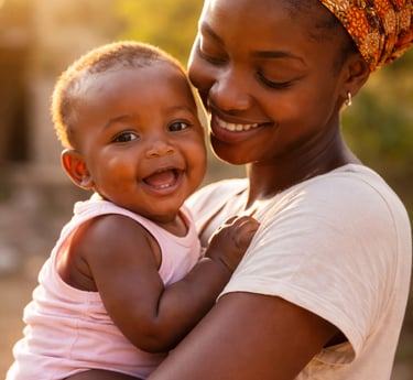 Image of mother holding her baby