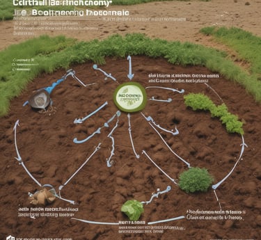 Trays of green microgreens growing in a modern vertical hydroponic indoor farm system.