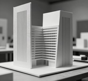 Maqueta de viviendas y jardines del estudio ReGaLiZ