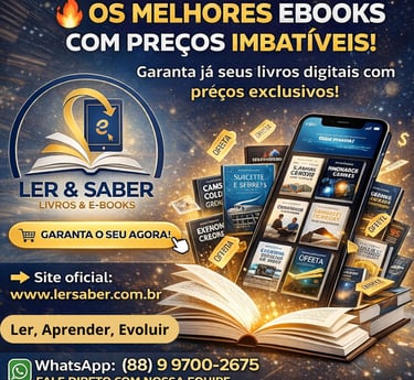 Promoção de ebooks e livros digitais com preços exclusivos no site oficial Ler e Saber.