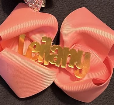 Lazo para el cabello personalizado en color rosa coral para niñas