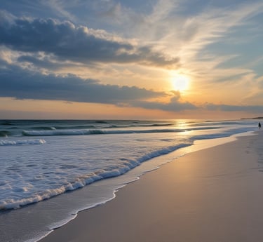 a view of a body of water with buildings in the background