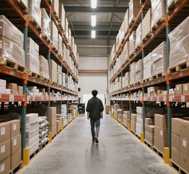 A professional team collaborating over Amazon FBA wholesale products in a modern office.