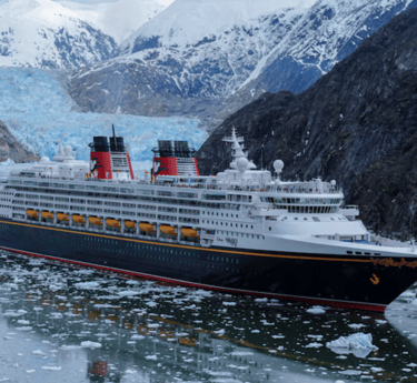 disney wonder barco temático de disney cruise line navegando por alaska