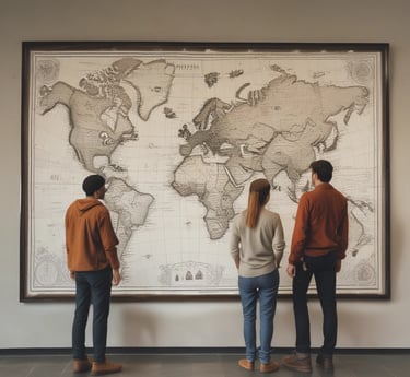 A diverse group of missions pastors and team leaders gathered in prayer around a table, sharing a moment of encouragement.