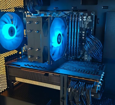 Interior do Computador Gaming MKBuilds com RTX 3080