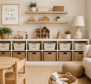 neutral home organization ideas for moms