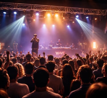 Imagen de concierto en directo con wave agncy