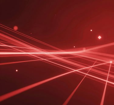 Engineers collaborating on a large-scale oil and gas infrastructure project with vibrant red, green, and blue accents.