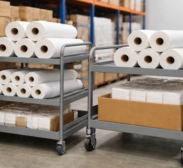 Carro con sabanillas medicas