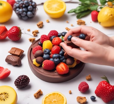 A vibrant smoothie in a glass jar topped with seeds and fresh berries, set on a rustic background.