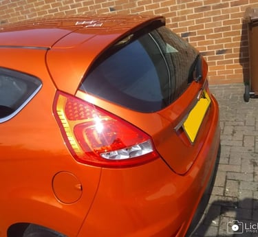 Rear of Orange Fiesta 2012