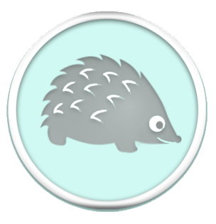 a hedgehogd hedgehogd up against a blue background