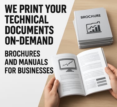 A friendly technician handing over a printed manual to a satisfied customer in a cozy local workshop.