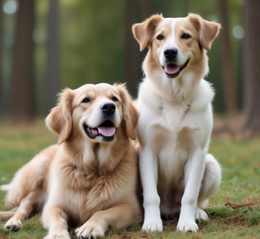 A cozy, sunlit dog boarding room with soft bedding and natural wooden accents, reflecting a calm home-style environment.