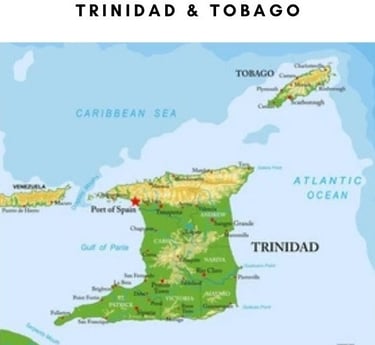 Map of Trinidad and Tobago