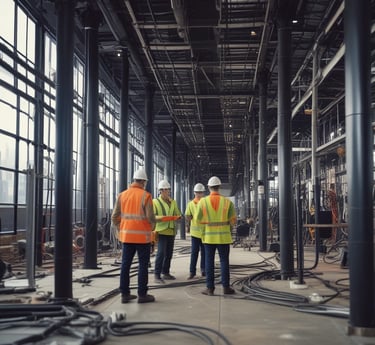 A professional team member working with electrical components.