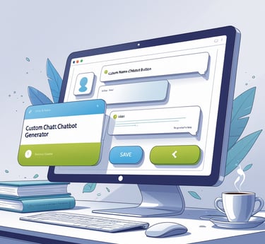 a computer monitor screen with a computer screen displaying a customiza website