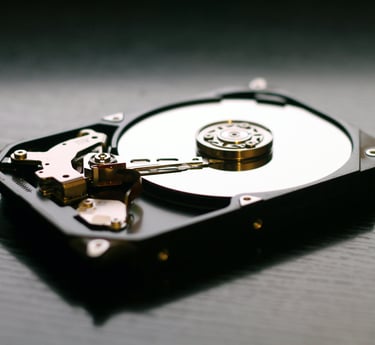 An upside down hard drive