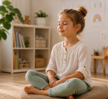 Photo qui représente un enfant détendu heureux