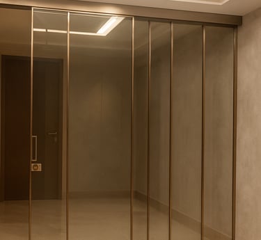 Telescopic sliding doors