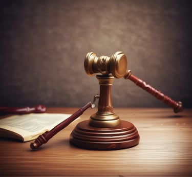 Professional lawyer consulting with client in modern office