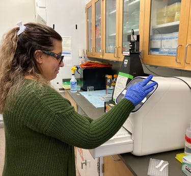 Graduate student running a PCR reaction