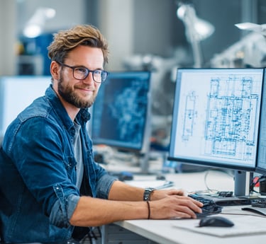 Ingeniero de Pacific Group trabajando