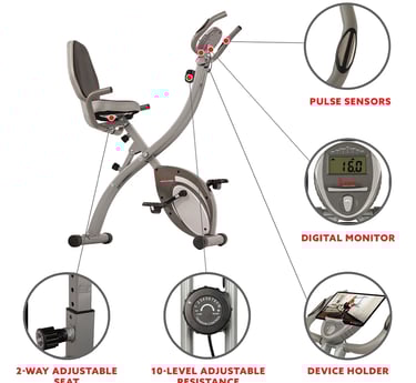 recumbent bike features