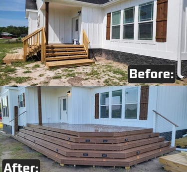 Composite Deck with Low Voltage Lighting