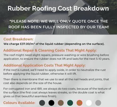 liquid rubber roofing cost breakdown