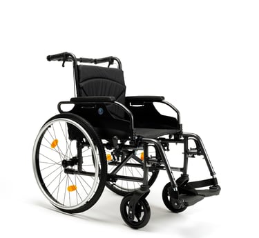 Silla de Ruedas manual plegable co frenos de maneta