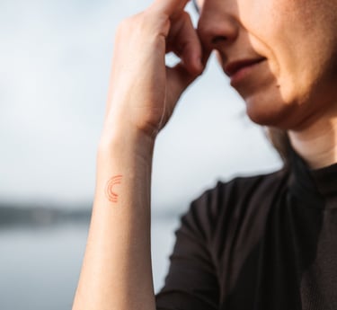 woman doing breathing excercise