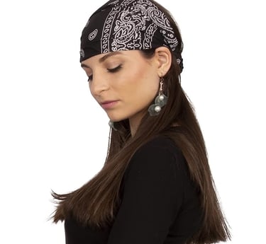 Bandana Headband-Paisley Bandana Headband Wrap- 5 PC Wide Headbands