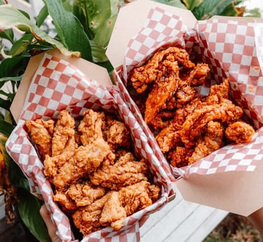 Honey Garlic and Yang Nyeom boneless chicken 