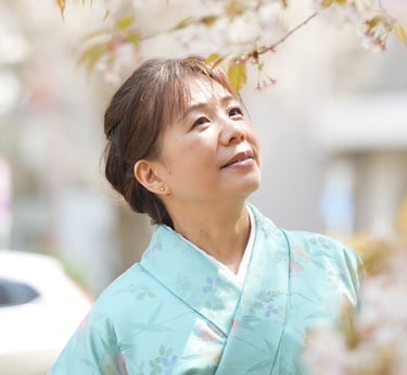 菅井由美の着物を着た写真