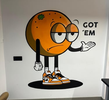 Mural naranja