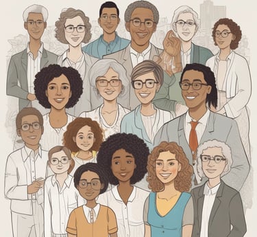 A diverse group of leaders collaborating warmly around a table, embodying trust and partnership.