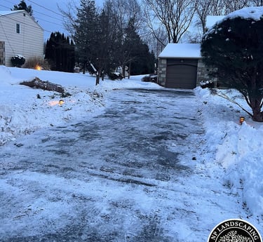 excellent landscaping and hardscaping of grass, stones and trees by NP Landscaping