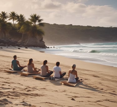 Two individuals are in a dimly lit setting, one wearing boxing headgear, suggesting a boxing or athletic context. One person appears to be instructing or motivating the other. The atmosphere is intense with smoke or mist adding dramatic tension.