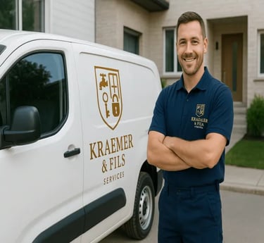 plombier a strasbourg kraemer & fils services avec son utilitaire de dépannage