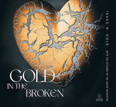 Isaac B. Cole cover – cracked golden heart, soul with emotion