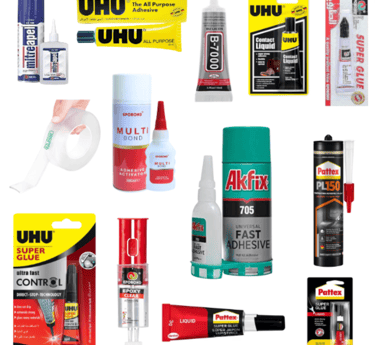 a variety of different types of glue glues and glues