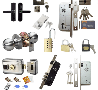 a bunch of different types of locksets and locks
